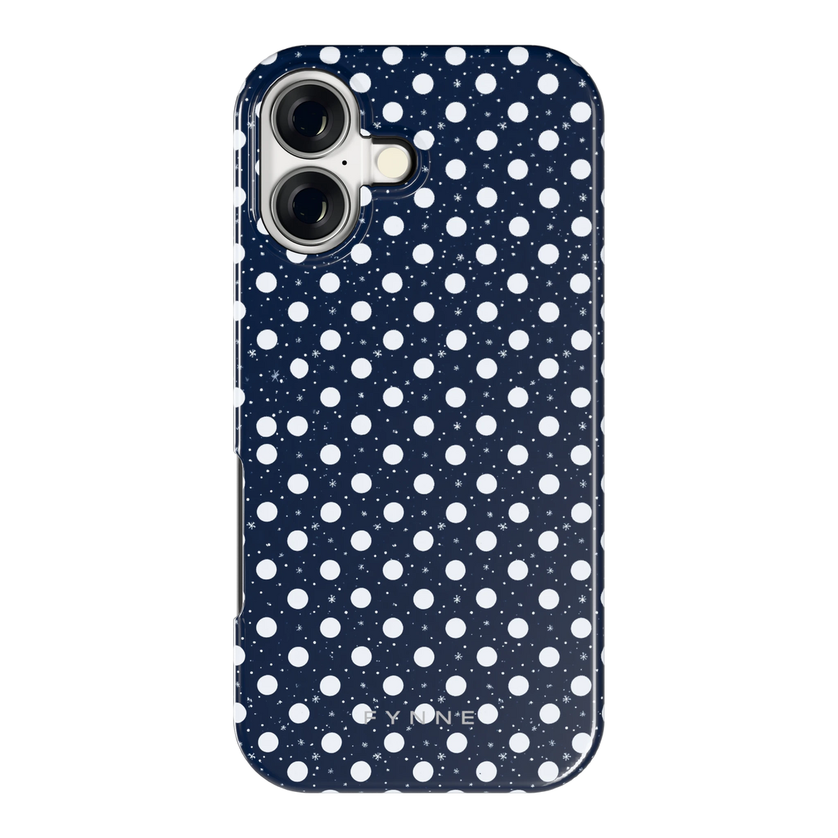 Sneeuwnacht Stippen hoesje voor iPhone 17, achterkant