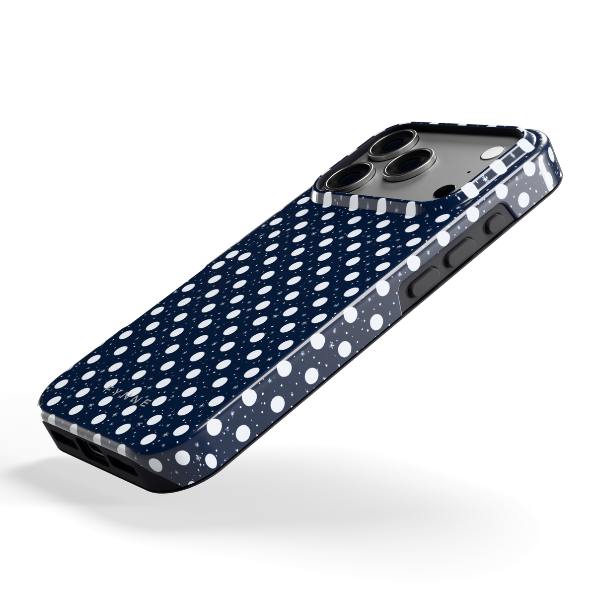 Sneeuwnacht Stippen hoesje voor iPhone 17 Pro, schuin