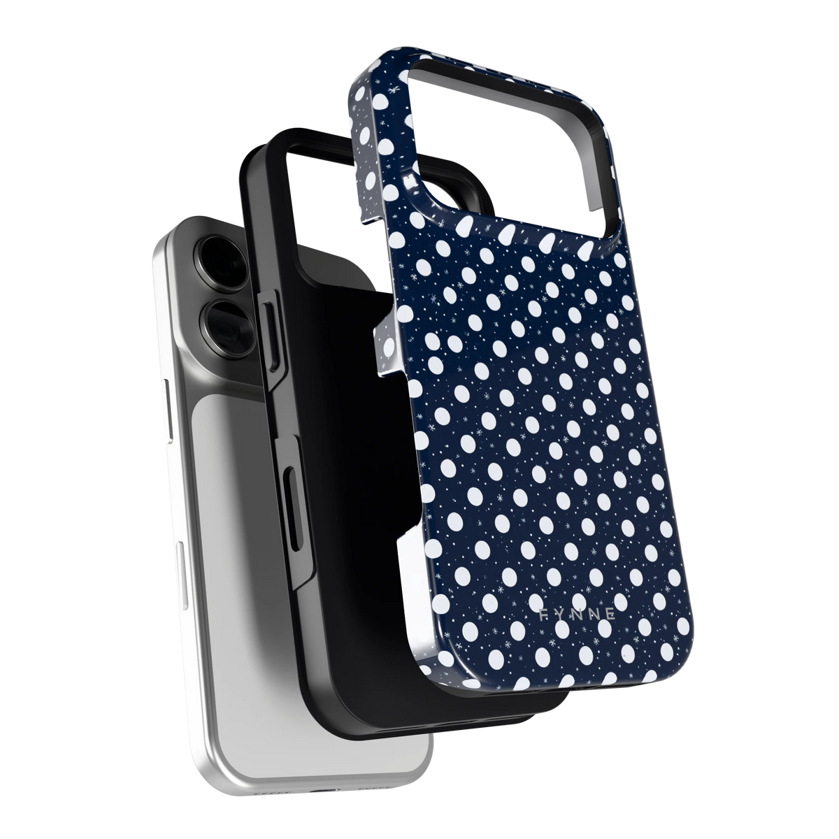 Sneeuwnacht Stippen hoesje voor iPhone 18 Pro, los van de telefoon
