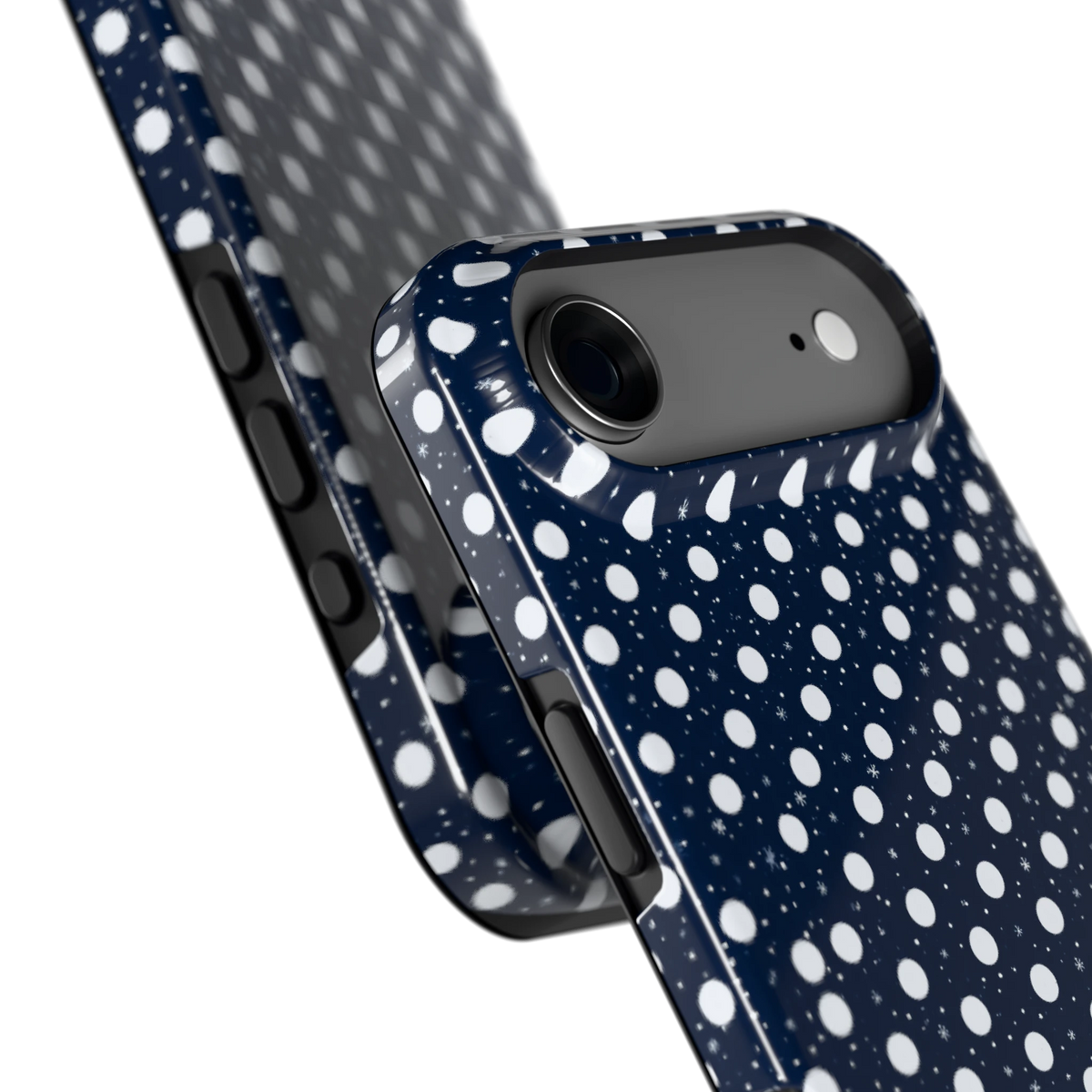 Sneeuwnacht Stippen hoesje voor iPhone Air, close-up