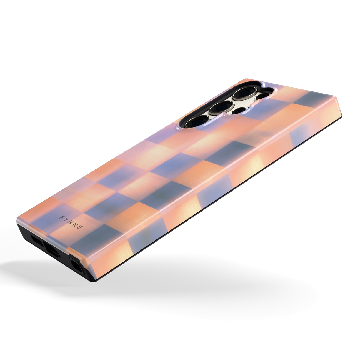 Zachte Gloed Blokken hoesje voor Galaxy S23 Ultra, schuin