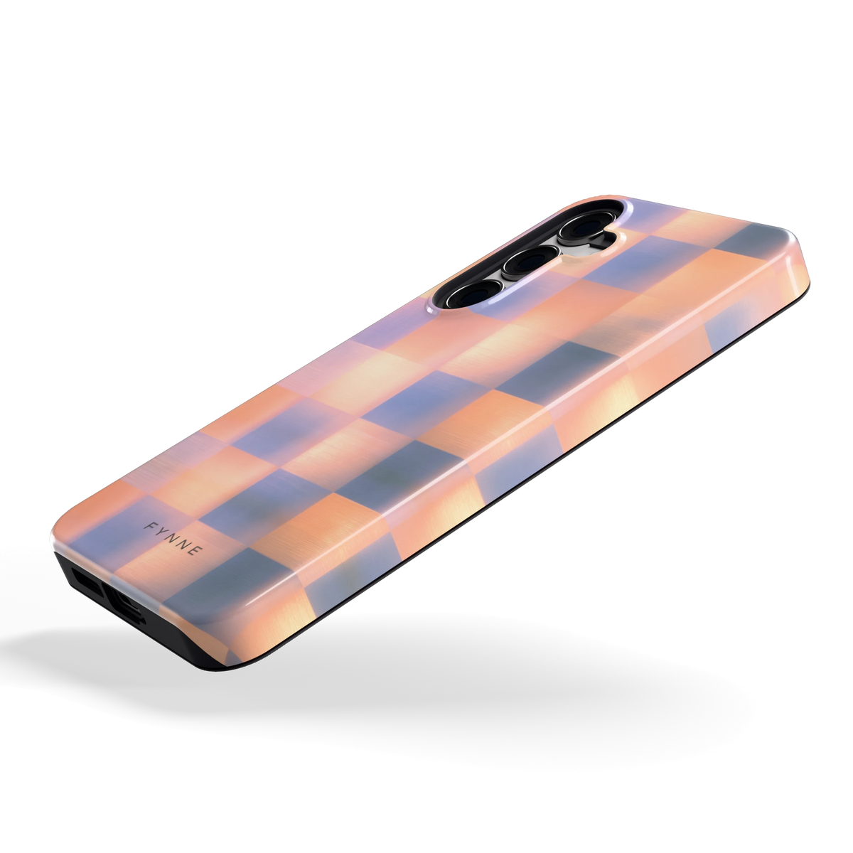 Zachte Gloed Blokken hoesje voor Galaxy S24+, schuin