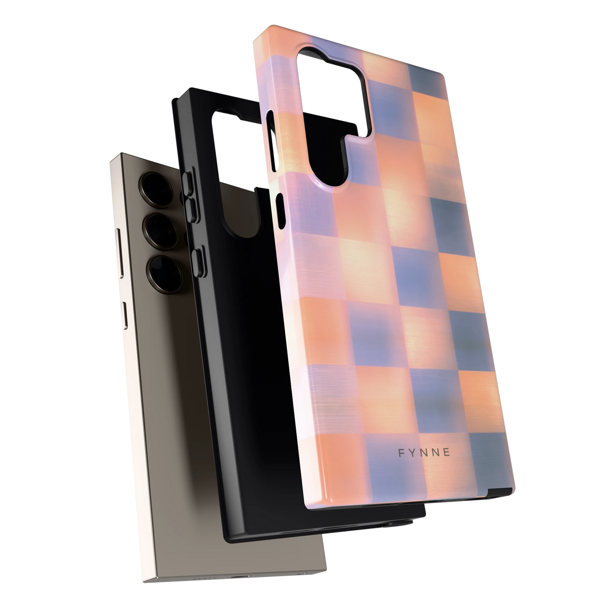 Zachte Gloed Blokken hoesje voor Galaxy S24 Ultra, los van de telefoon