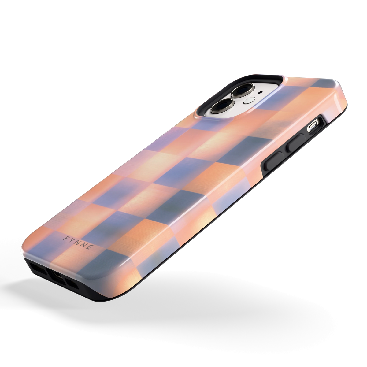 Zachte Gloed Blokken hoesje voor iPhone 12, schuin