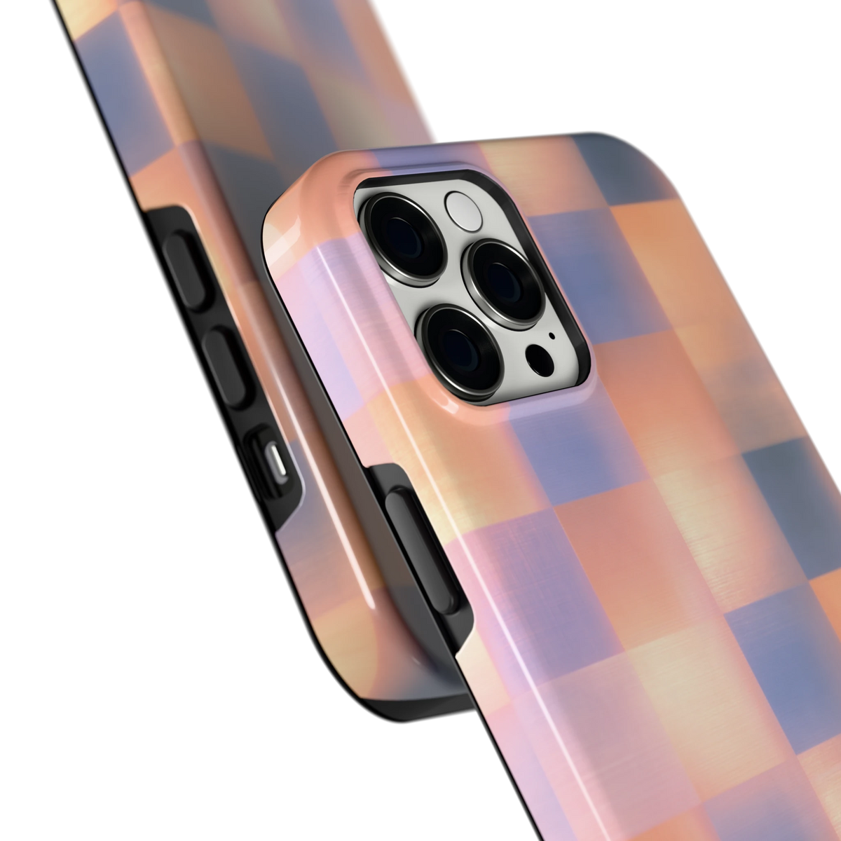 Zachte Gloed Blokken hoesje voor iPhone 12 Pro Max, close-up