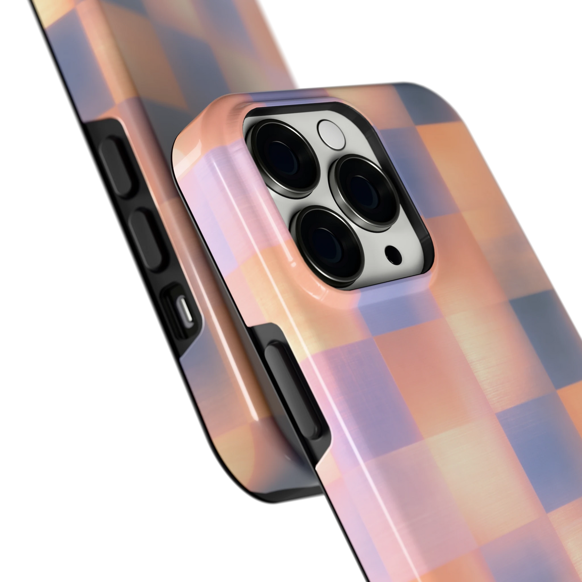 Zachte Gloed Blokken hoesje voor iPhone 13 Pro, close-up