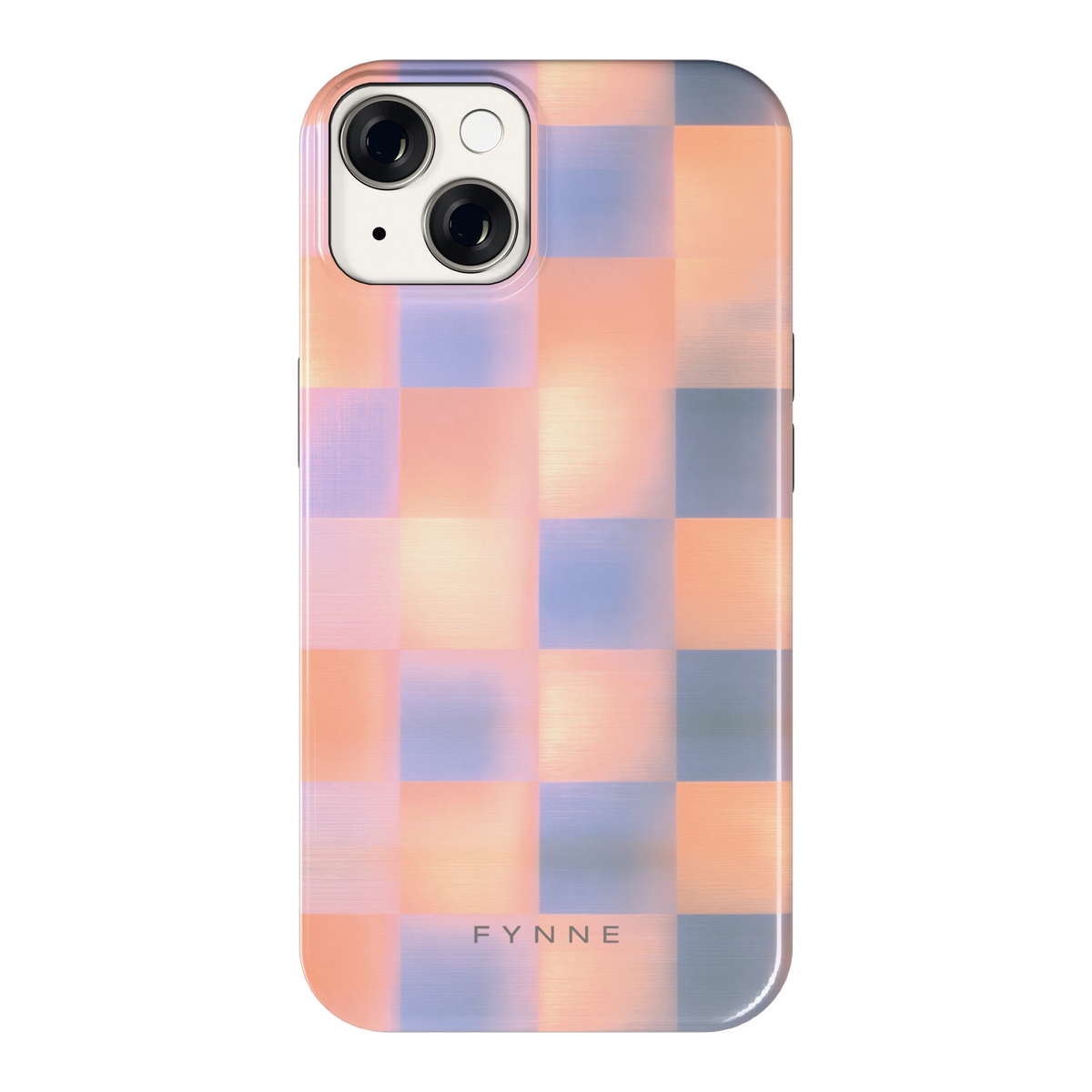Zachte Gloed Blokken hoesje voor iPhone 14, achterkant