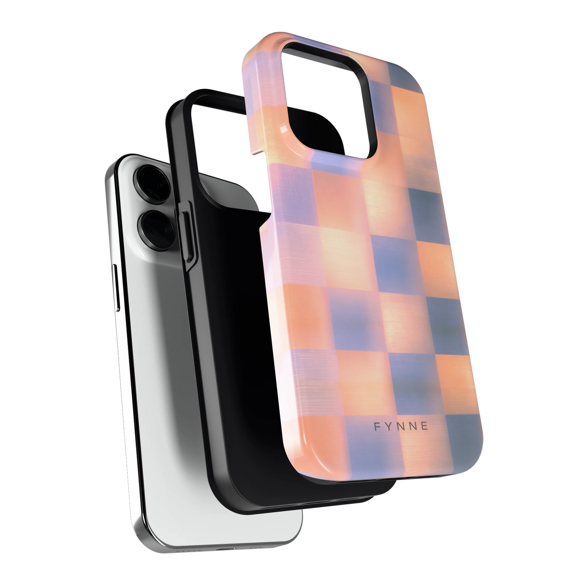 Zachte Gloed Blokken hoesje voor iPhone 14 Pro, los van de telefoon