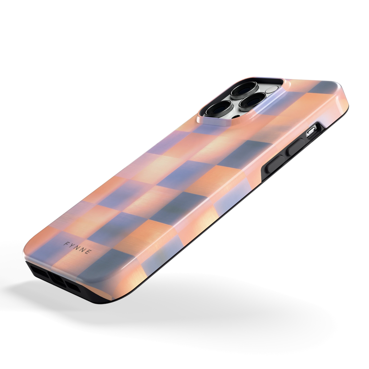 Zachte Gloed Blokken hoesje voor iPhone 14 Pro Max, schuin
