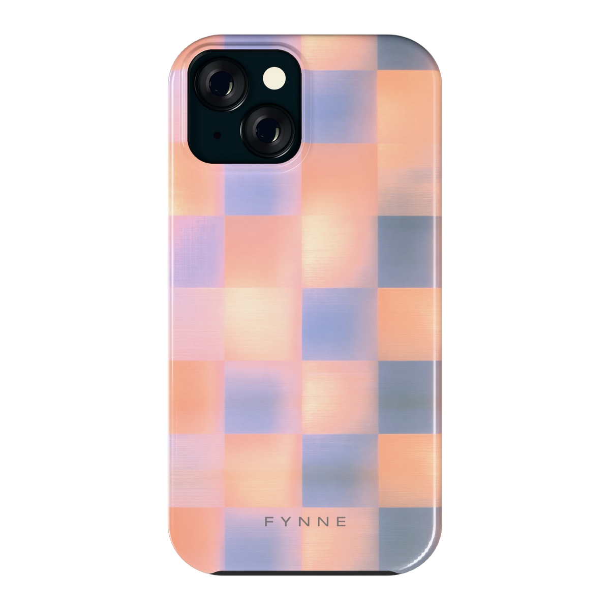 Zachte Gloed Blokken hoesje voor iPhone 15, achterkant