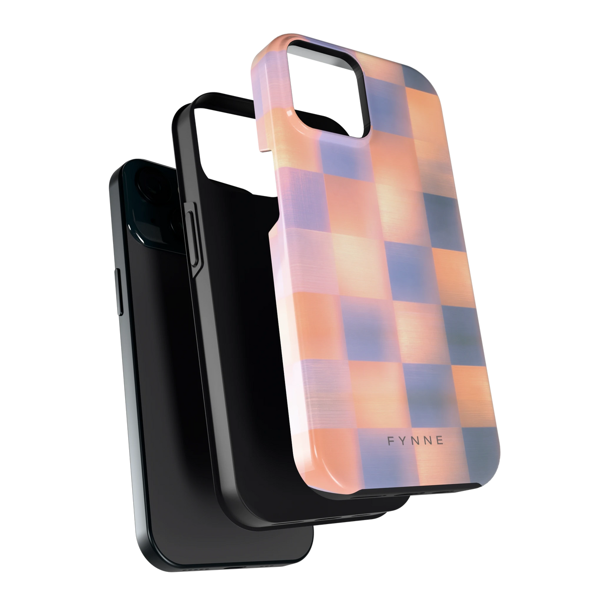 Zachte Gloed Blokken hoesje voor iPhone 15, los van de telefoon