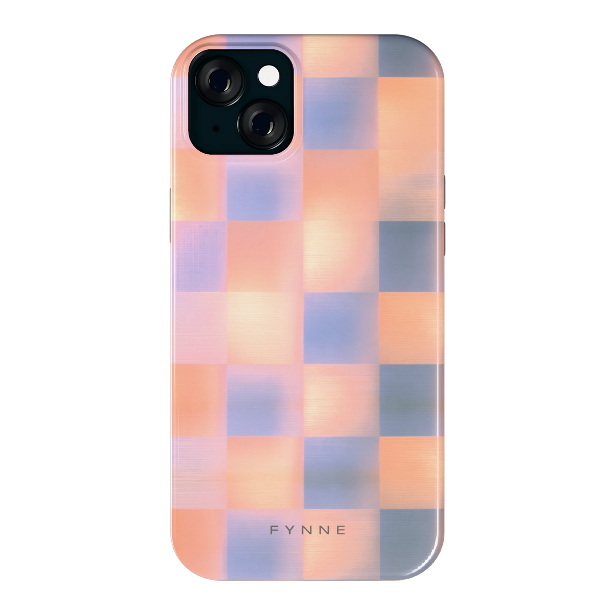 Zachte Gloed Blokken hoesje voor iPhone 15 Plus, achterkant