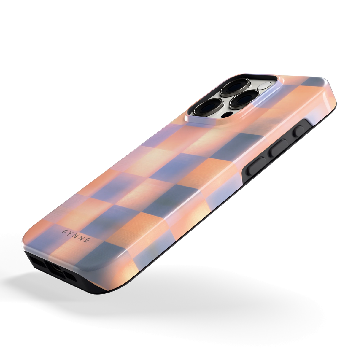 Zachte Gloed Blokken hoesje voor iPhone 15 Pro, schuin
