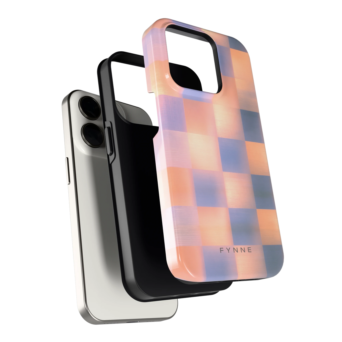 Zachte Gloed Blokken hoesje voor iPhone 15 Pro, los van de telefoon
