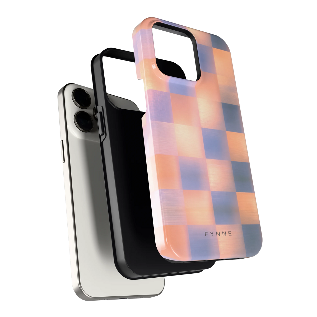 Zachte Gloed Blokken hoesje voor iPhone 15 Pro Max, los van de telefoon