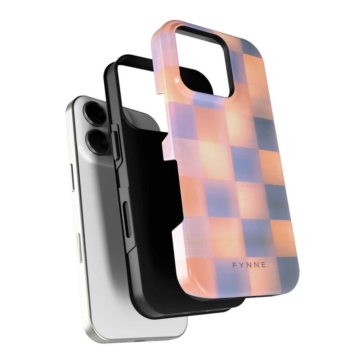 Zachte Gloed Blokken hoesje voor iPhone 16 Pro, los van de telefoon