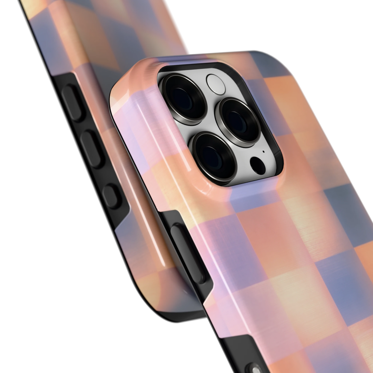 Zachte Gloed Blokken hoesje voor iPhone 16 Pro, close-up