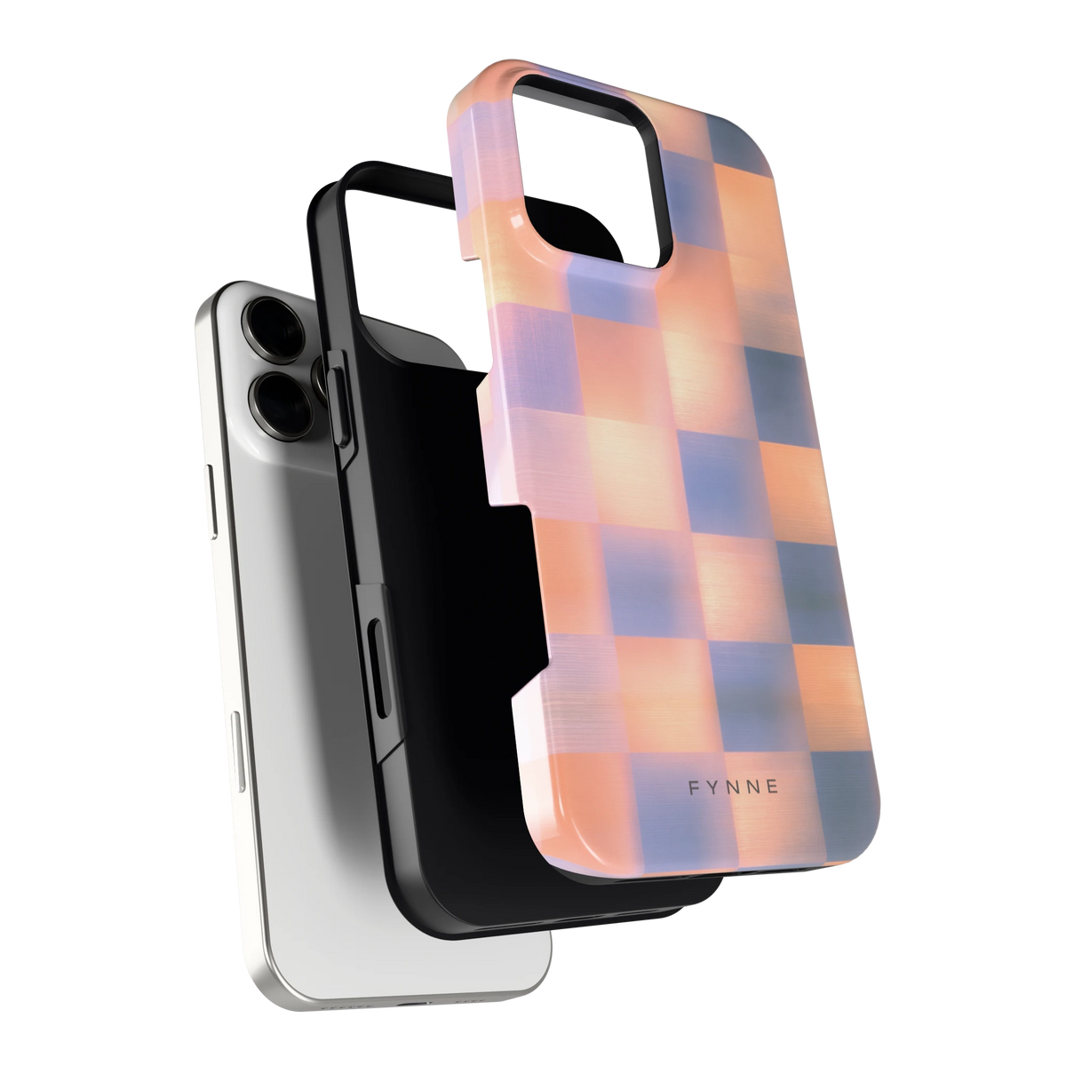 Zachte Gloed Blokken hoesje voor iPhone 16 Pro Max, los van de telefoon