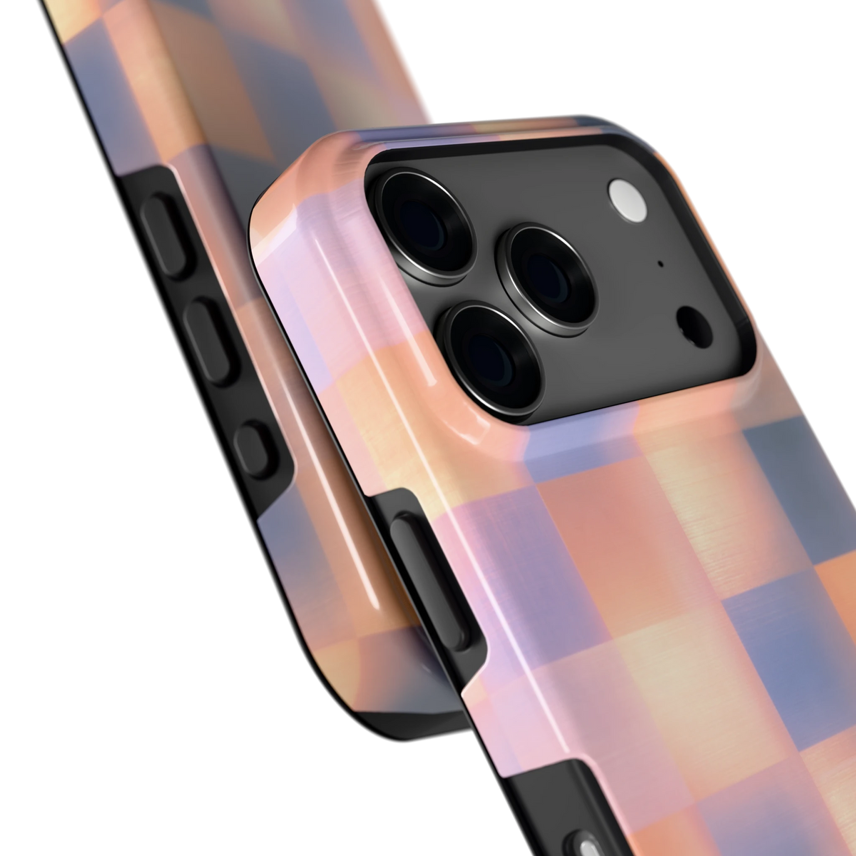 Zachte Gloed Blokken hoesje voor iPhone 17 Pro, close-up
