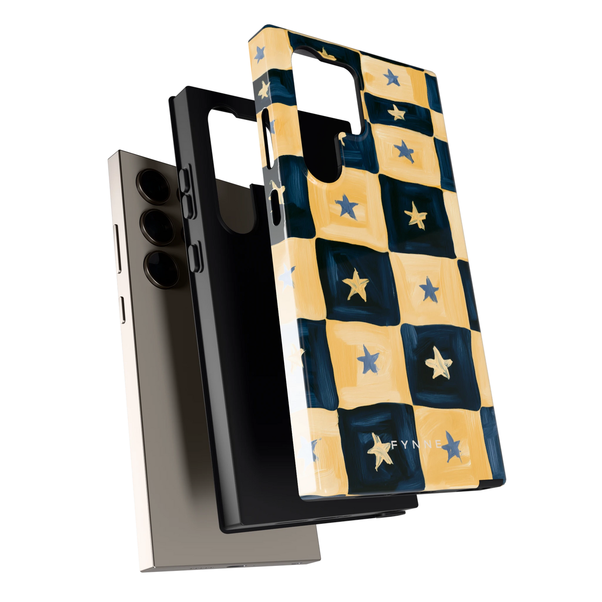 Sterrendambord hoesje voor Galaxy S24 Ultra, los van de telefoon