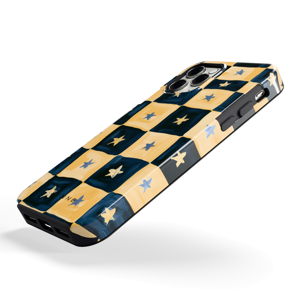 Sterrendambord hoesje voor iPhone 11 Pro, schuin