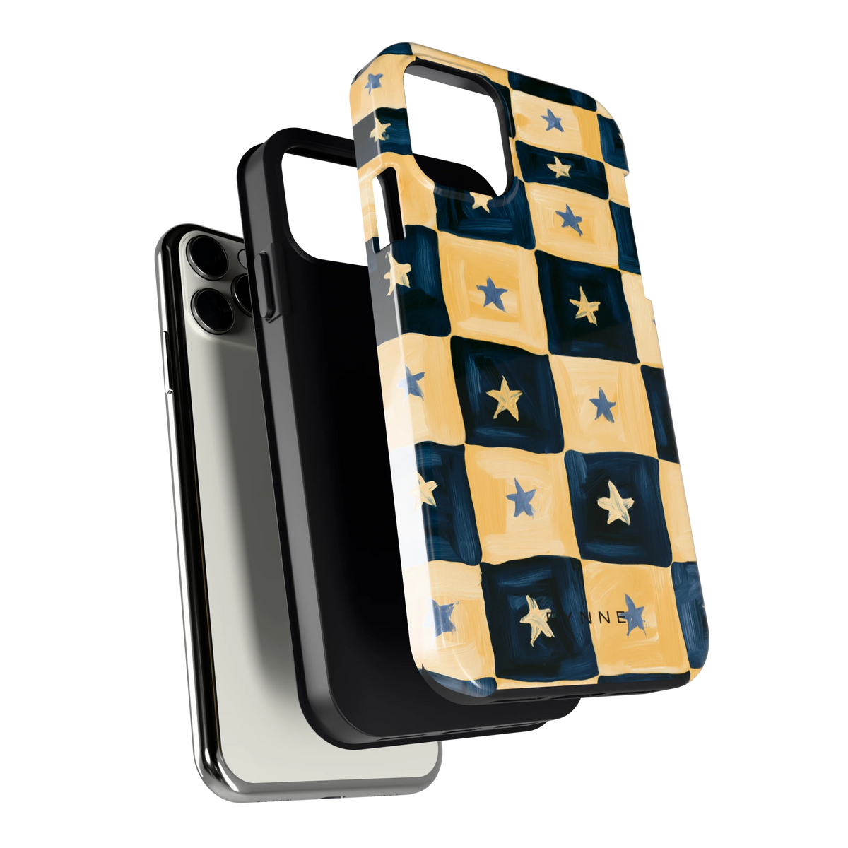 Sterrendambord hoesje voor iPhone 11 Pro, los van de telefoon