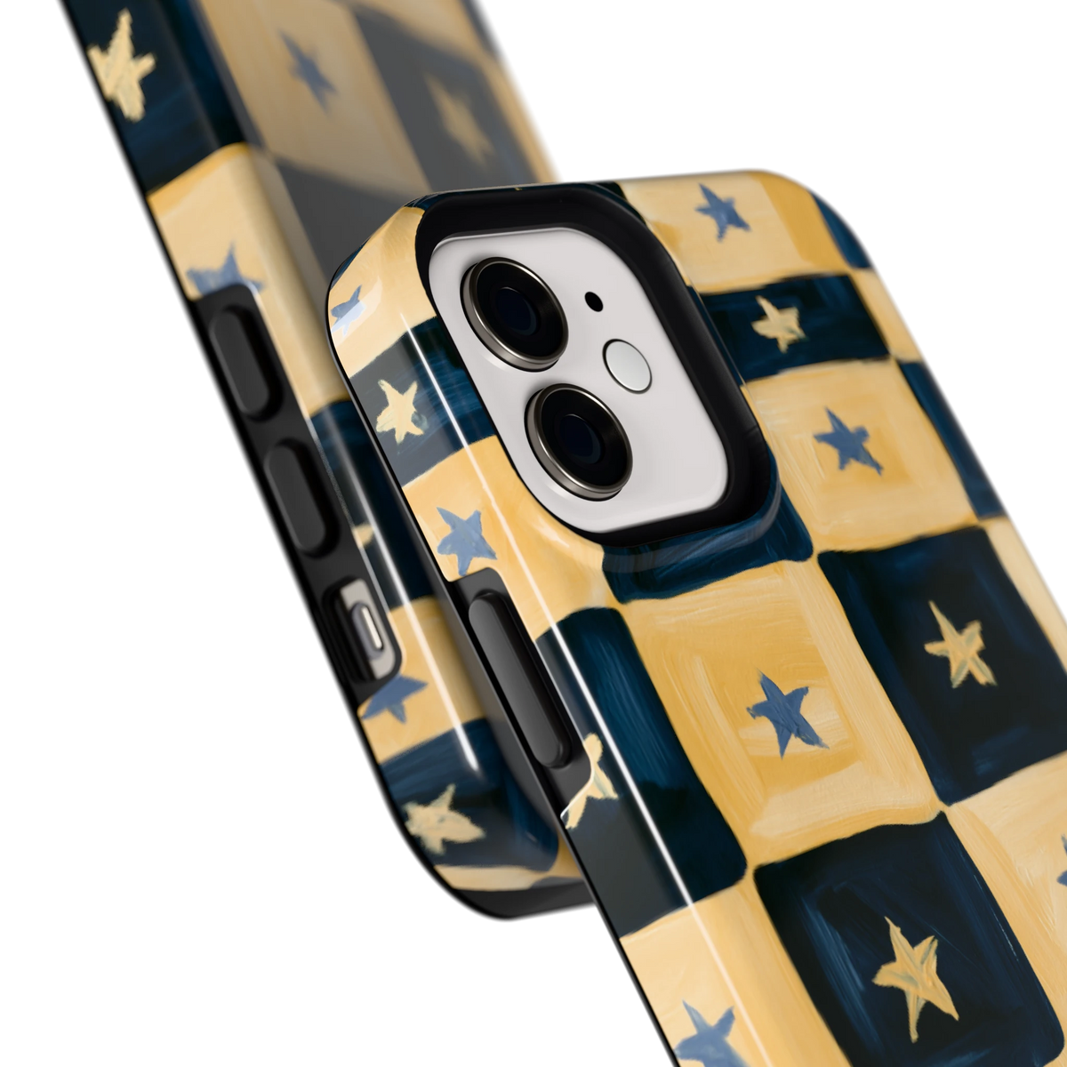Sterrendambord hoesje voor iPhone 12, close-up