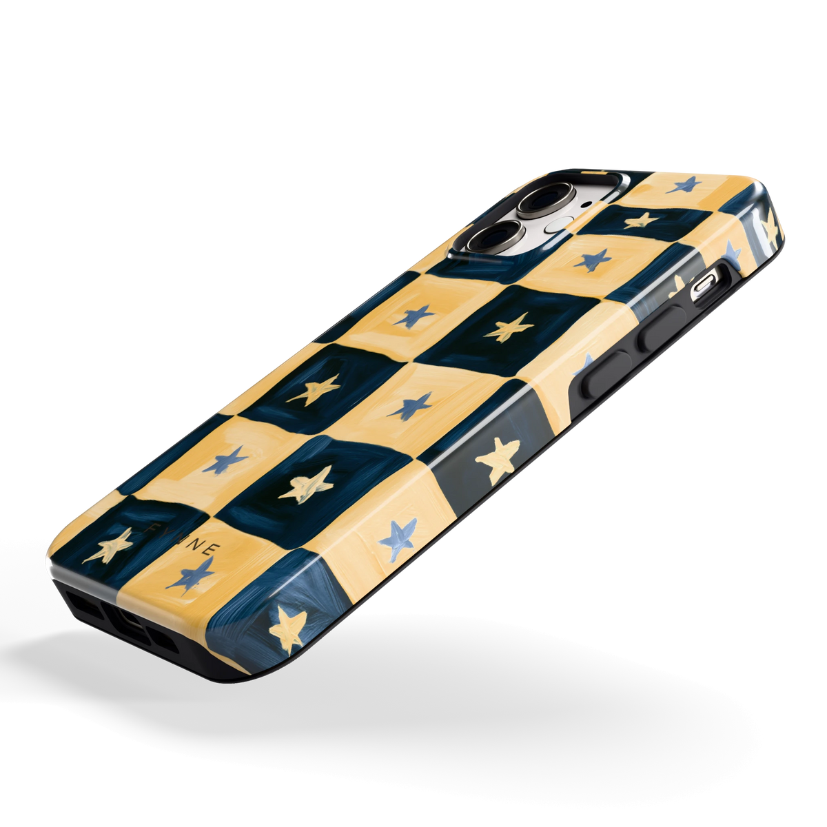 Sterrendambord hoesje voor iPhone 12 mini, schuin