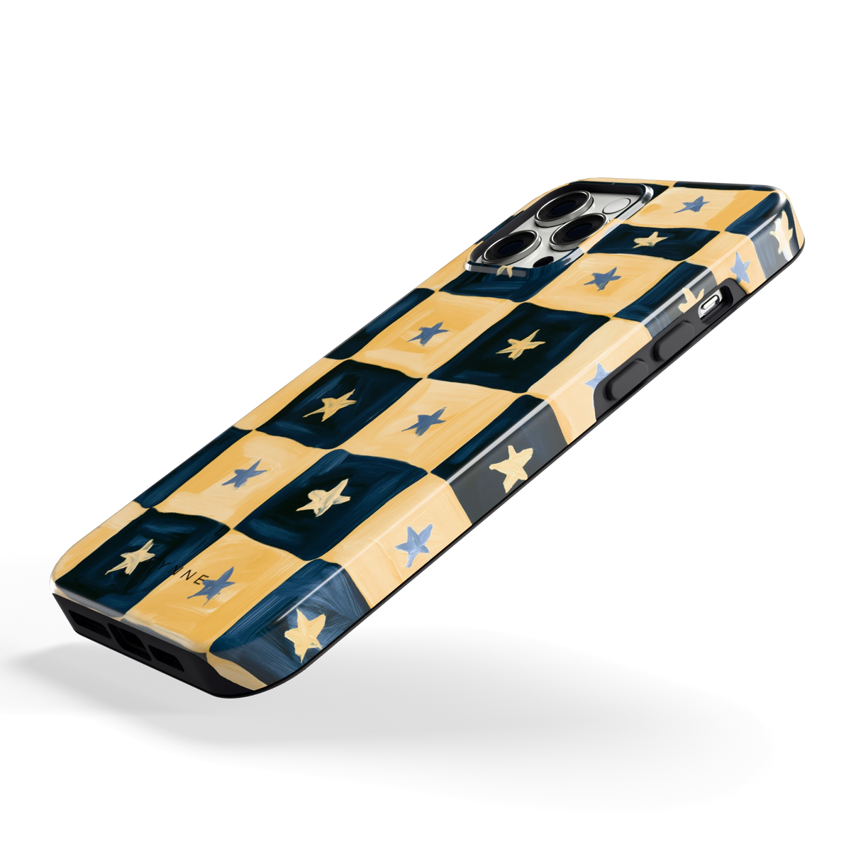 Sterrendambord hoesje voor iPhone 12 Pro Max, schuin