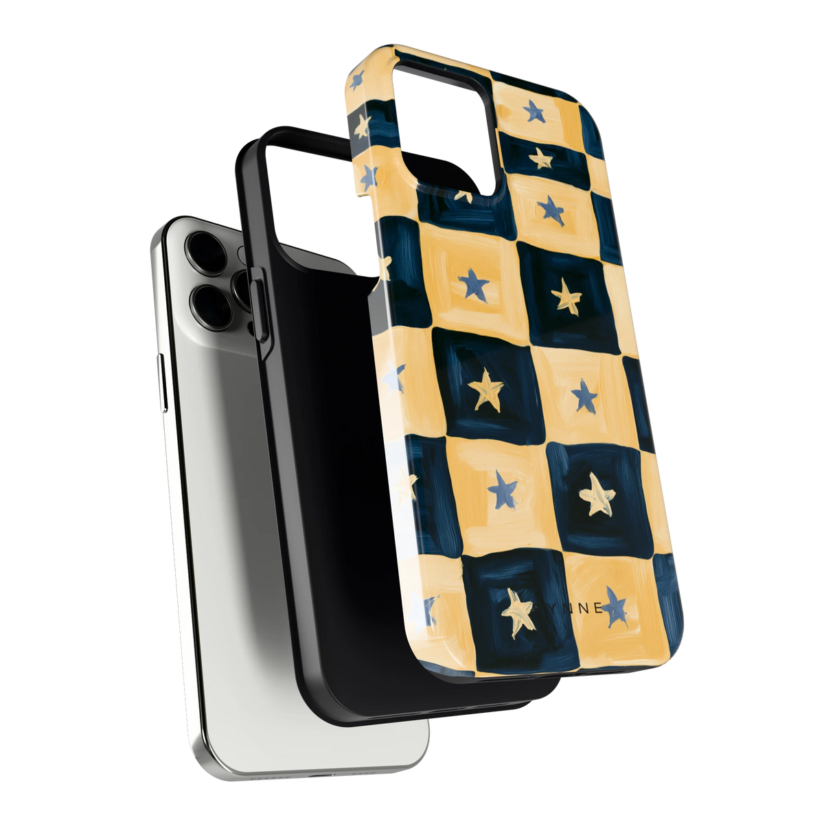 Sterrendambord hoesje voor iPhone 12 Pro Max, los van de telefoon