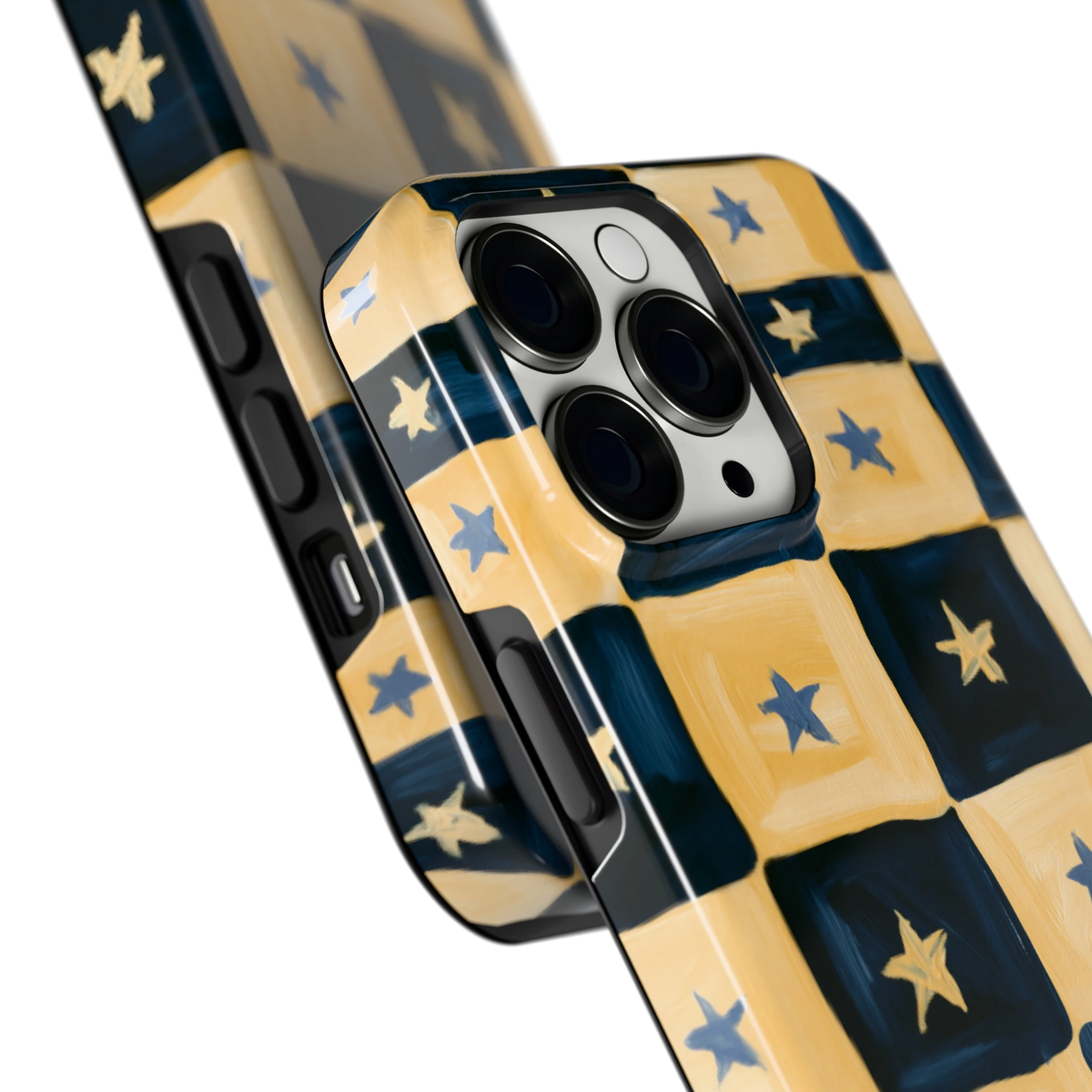 Sterrendambord hoesje voor iPhone 13 Pro, close-up