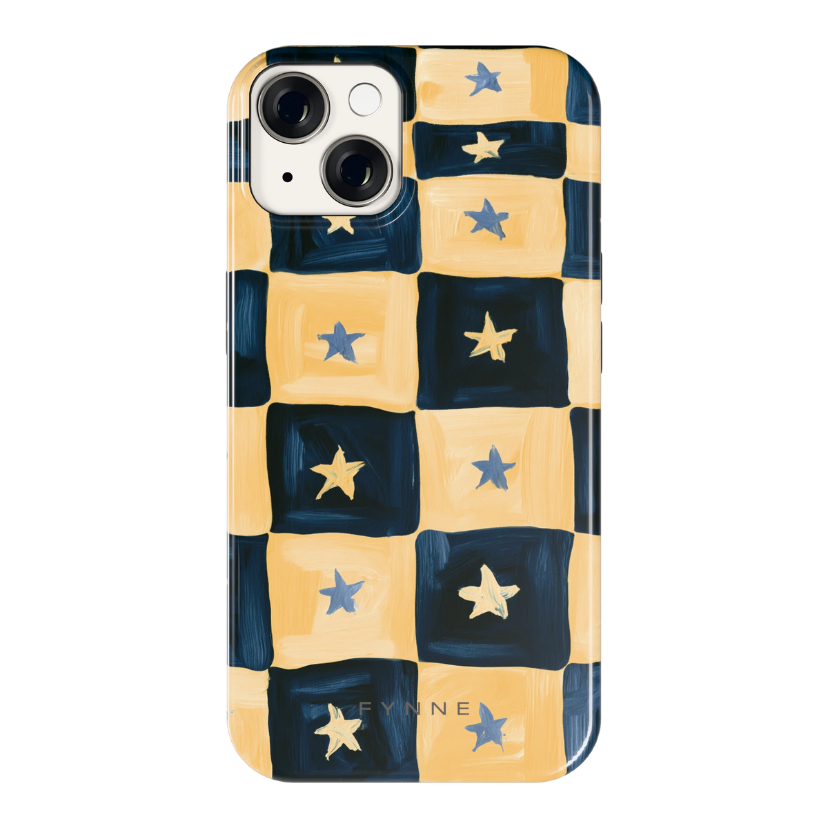 Sterrendambord hoesje voor iPhone 14, achterkant