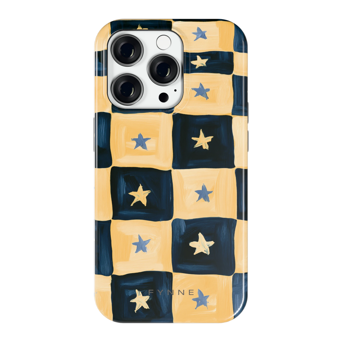 Sterrendambord hoesje voor iPhone 14 Pro, achterkant