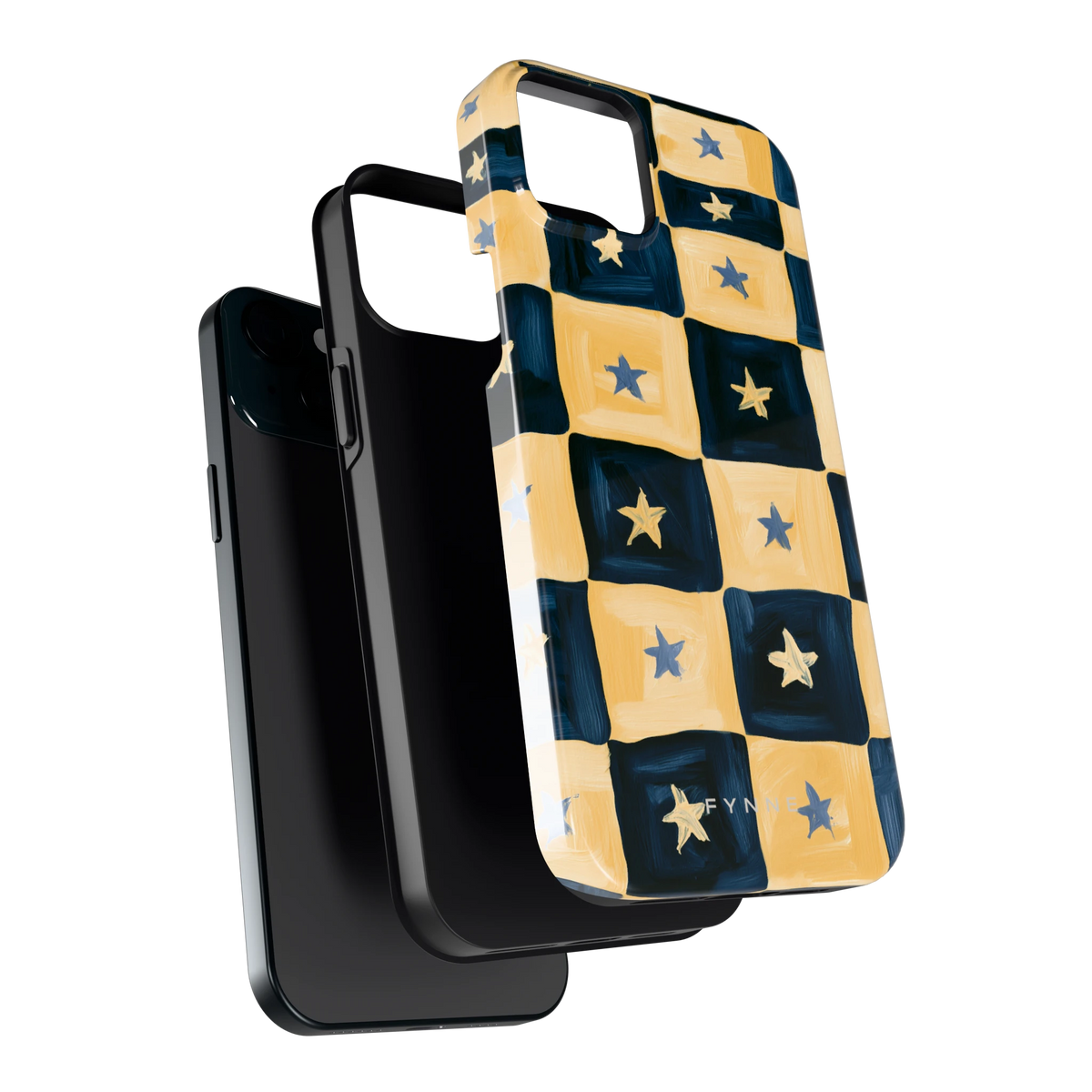Sterrendambord hoesje voor iPhone 15 Plus, los van de telefoon