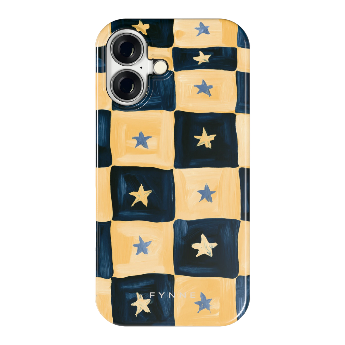 Sterrendambord hoesje voor iPhone 16, achterkant