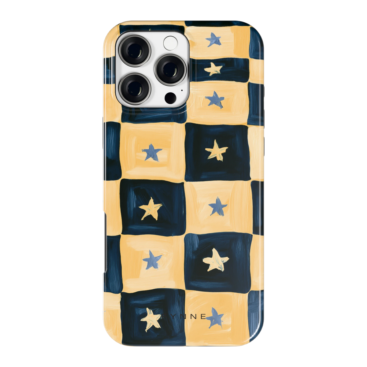 Sterrendambord hoesje voor iPhone 16 Pro Max, achterkant