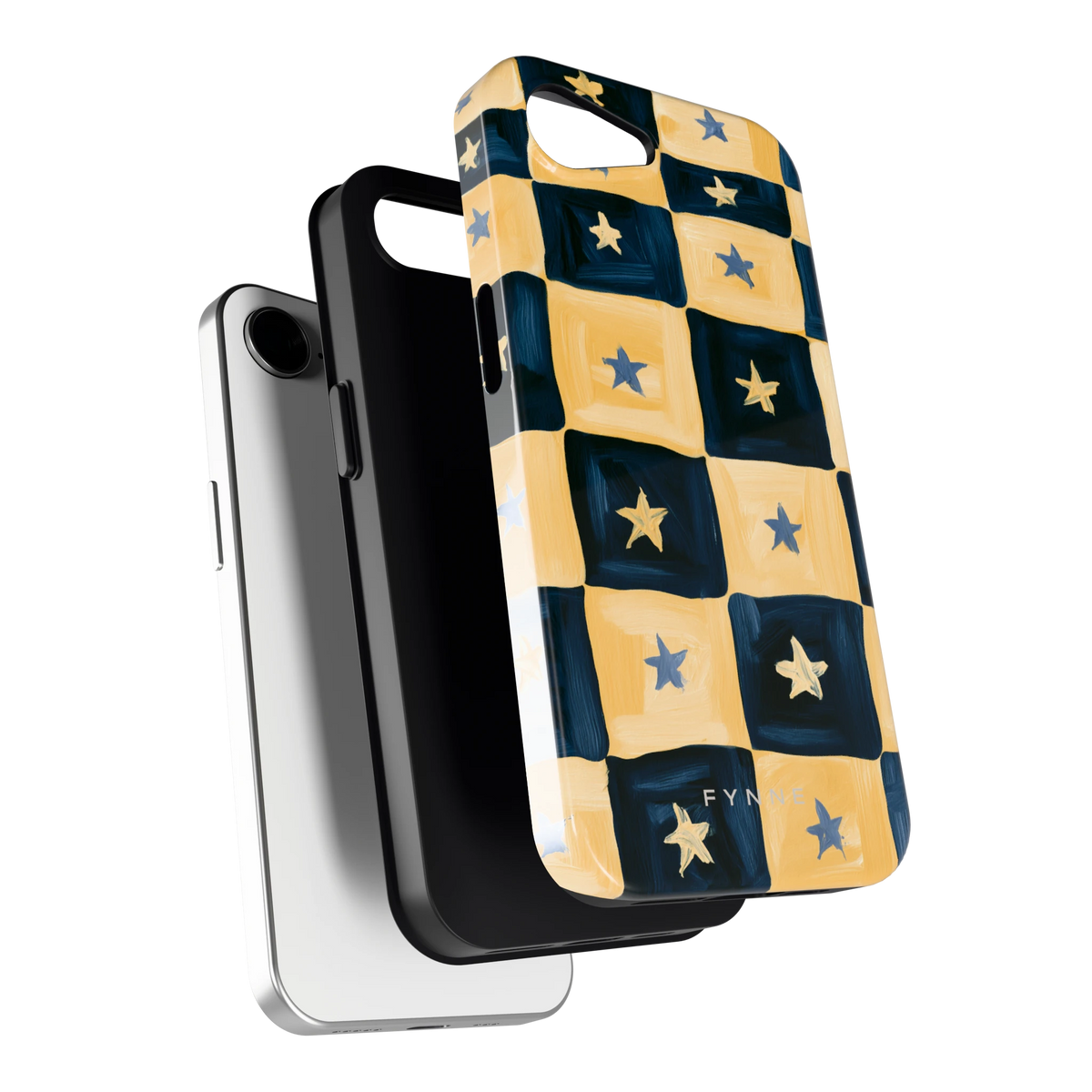Sterrendambord hoesje voor iPhone 16e, los van de telefoon