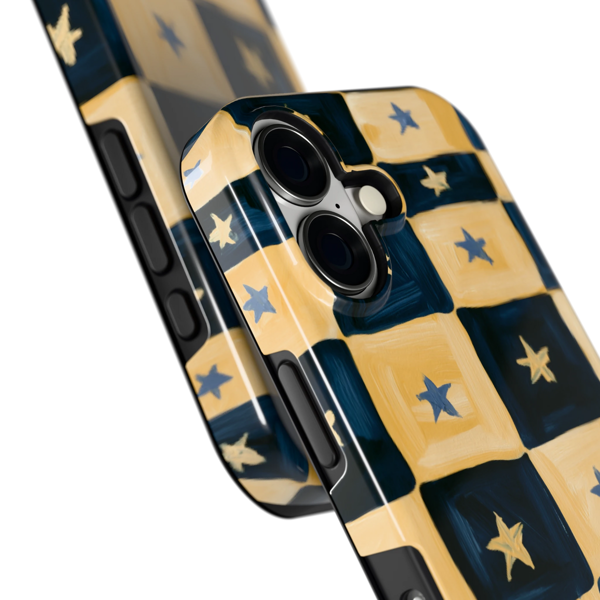 Sterrendambord hoesje voor iPhone 17, close-up