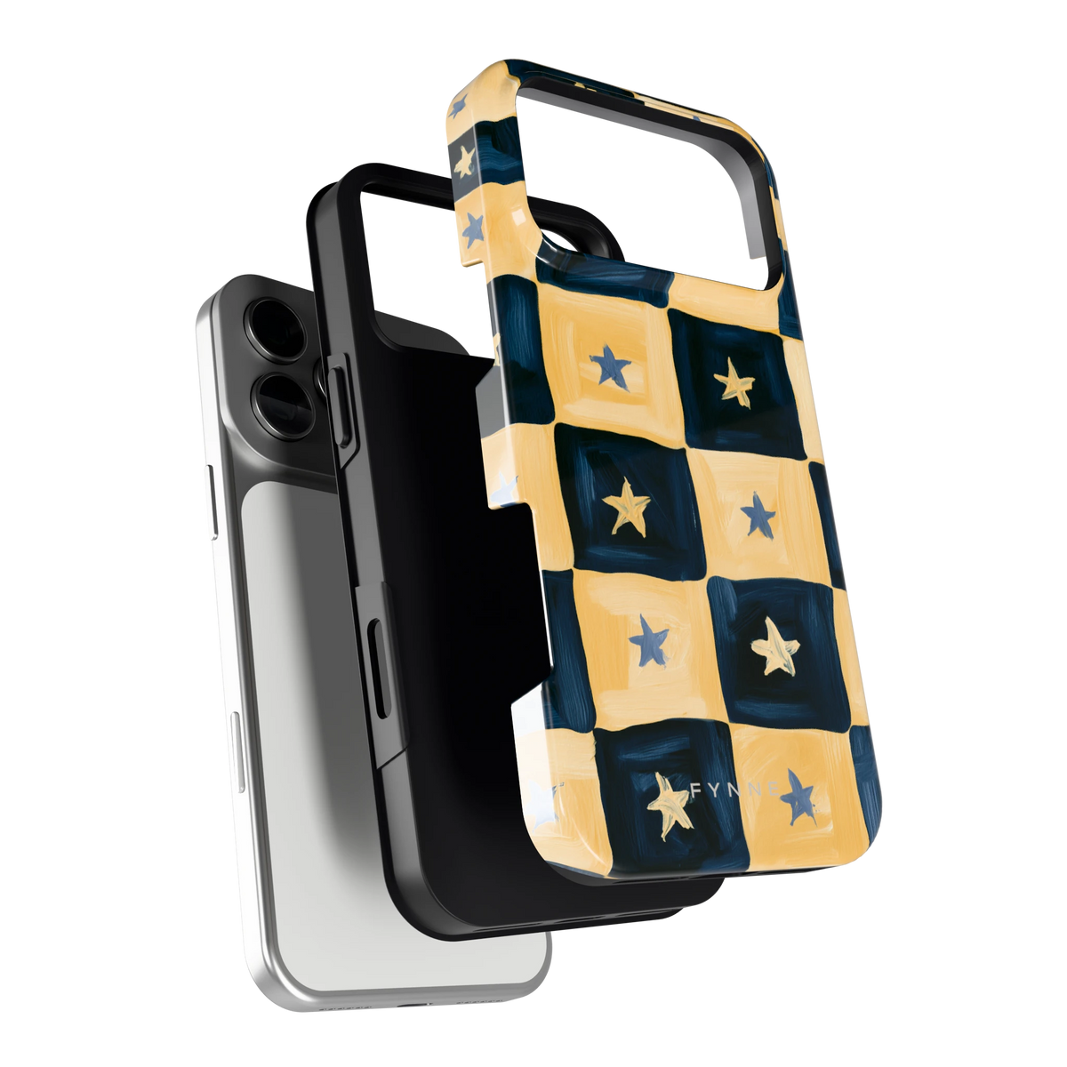 Sterrendambord hoesje voor iPhone 17 Pro Max, los van de telefoon