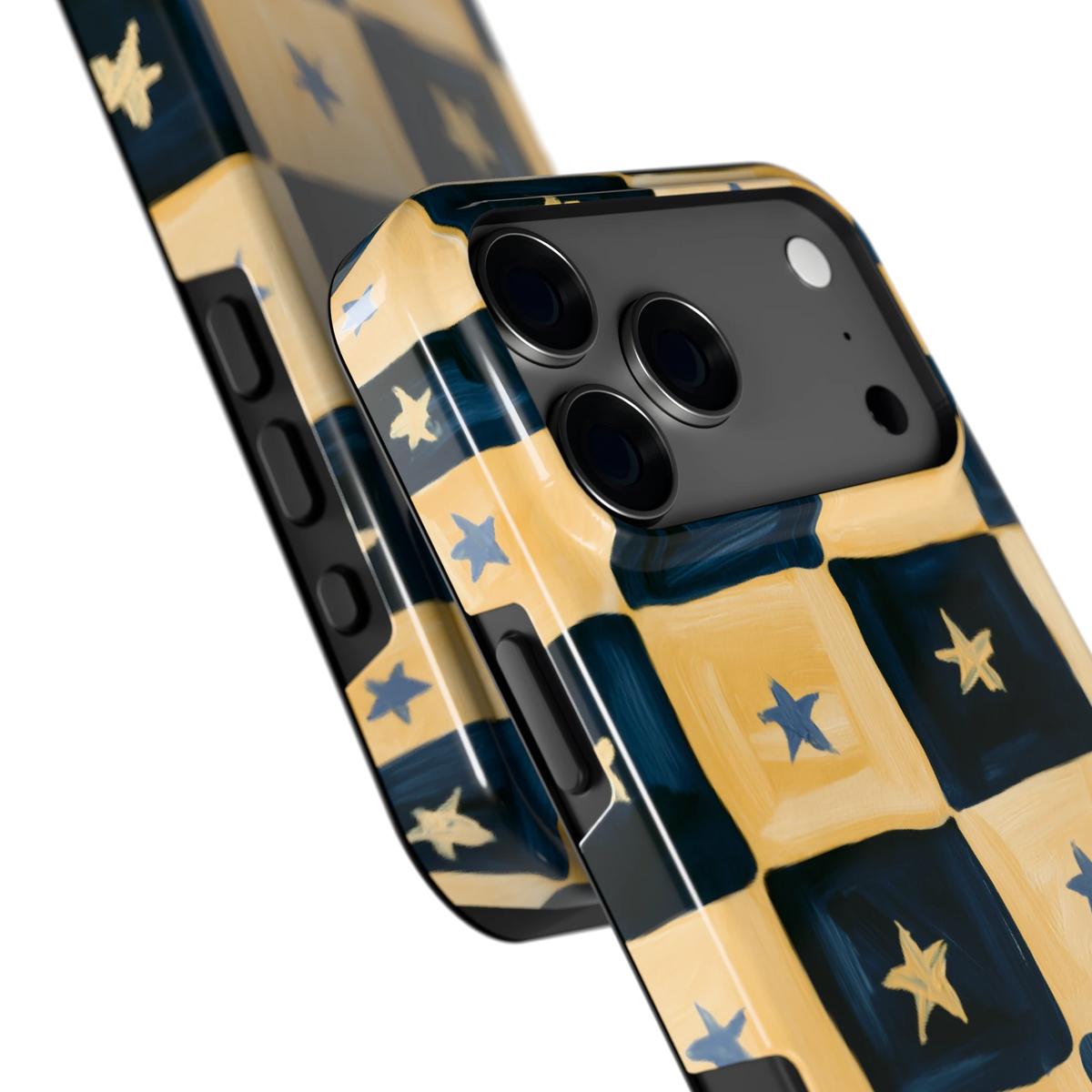 Sterrendambord hoesje voor iPhone 17 Pro Max, close-up