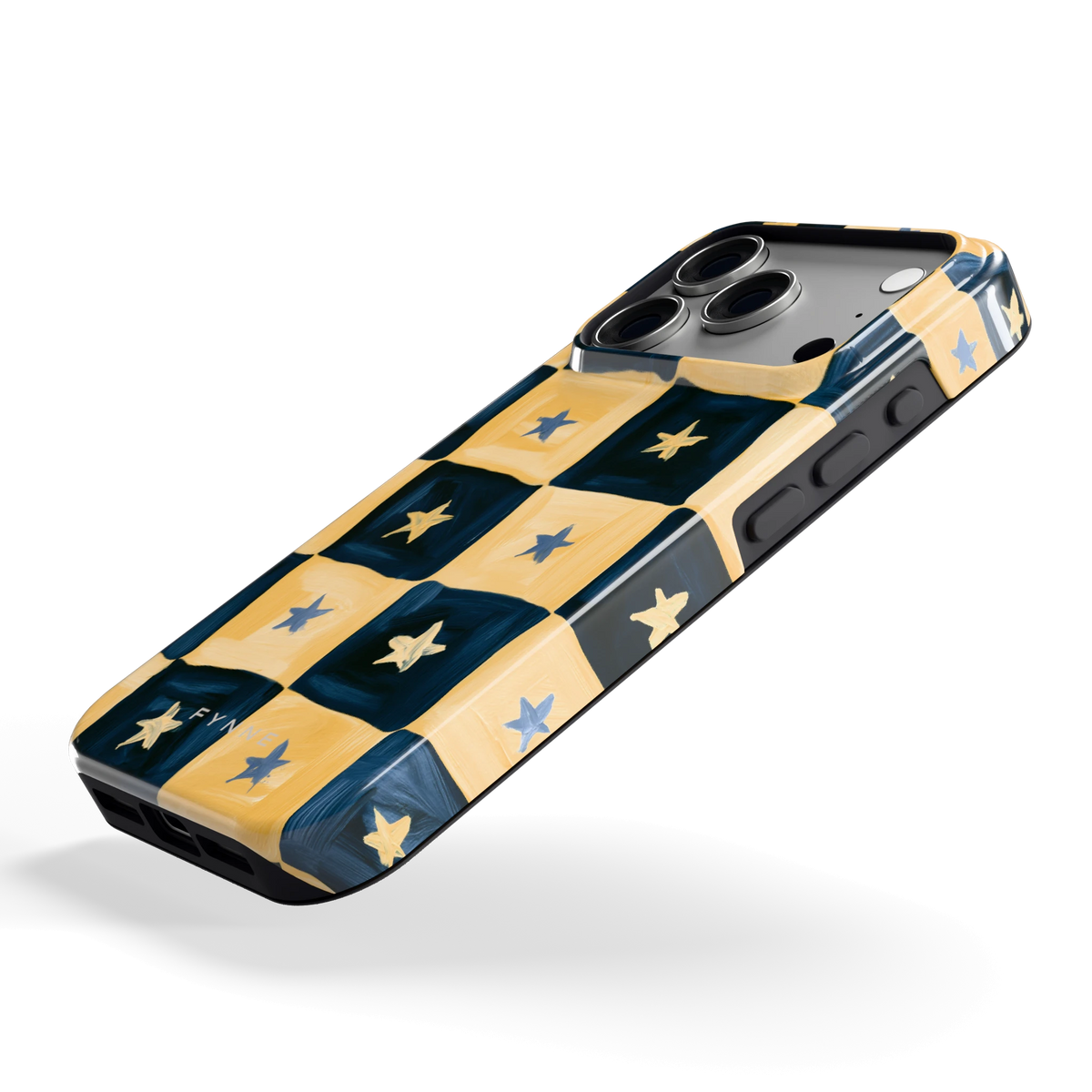 Sterrendambord hoesje voor iPhone 18 Pro, schuin