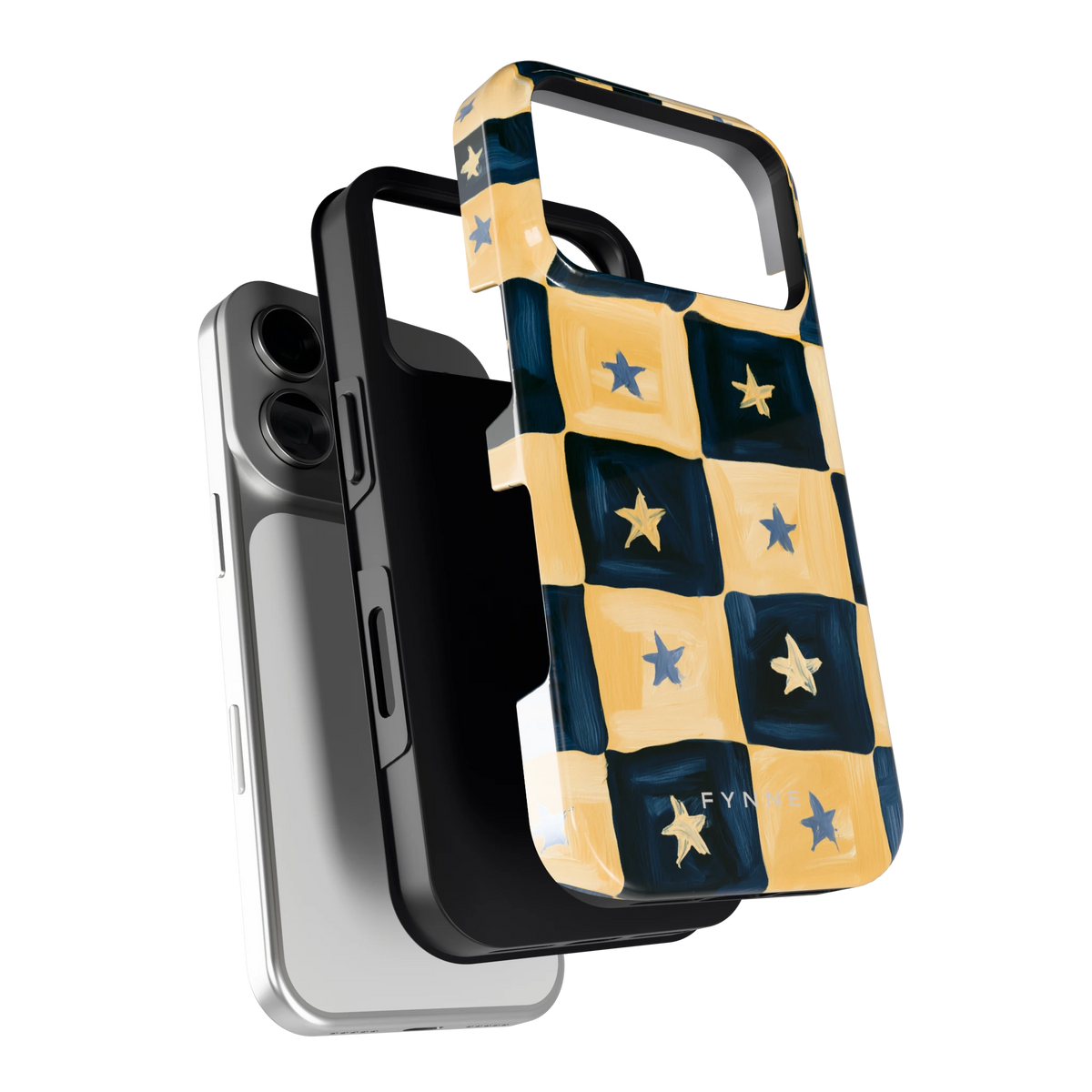 Sterrendambord hoesje voor iPhone 18 Pro, los van de telefoon
