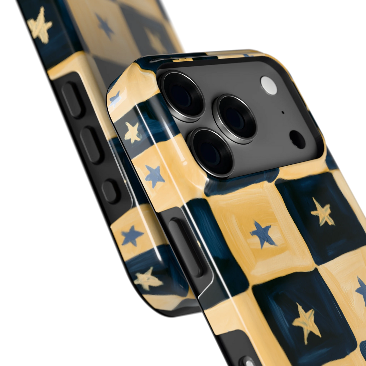 Sterrendambord hoesje voor iPhone 18 Pro, close-up