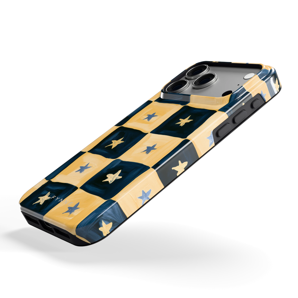 Sterrendambord hoesje voor iPhone 18 Pro Max, schuin