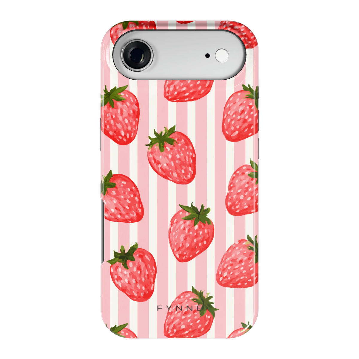 Aardbeienstrepen hoesje voor iPhone Air, achterkant