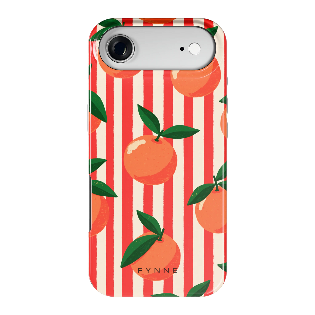 Gestreepte sinaasappels hoesje voor iPhone Air, achterkant