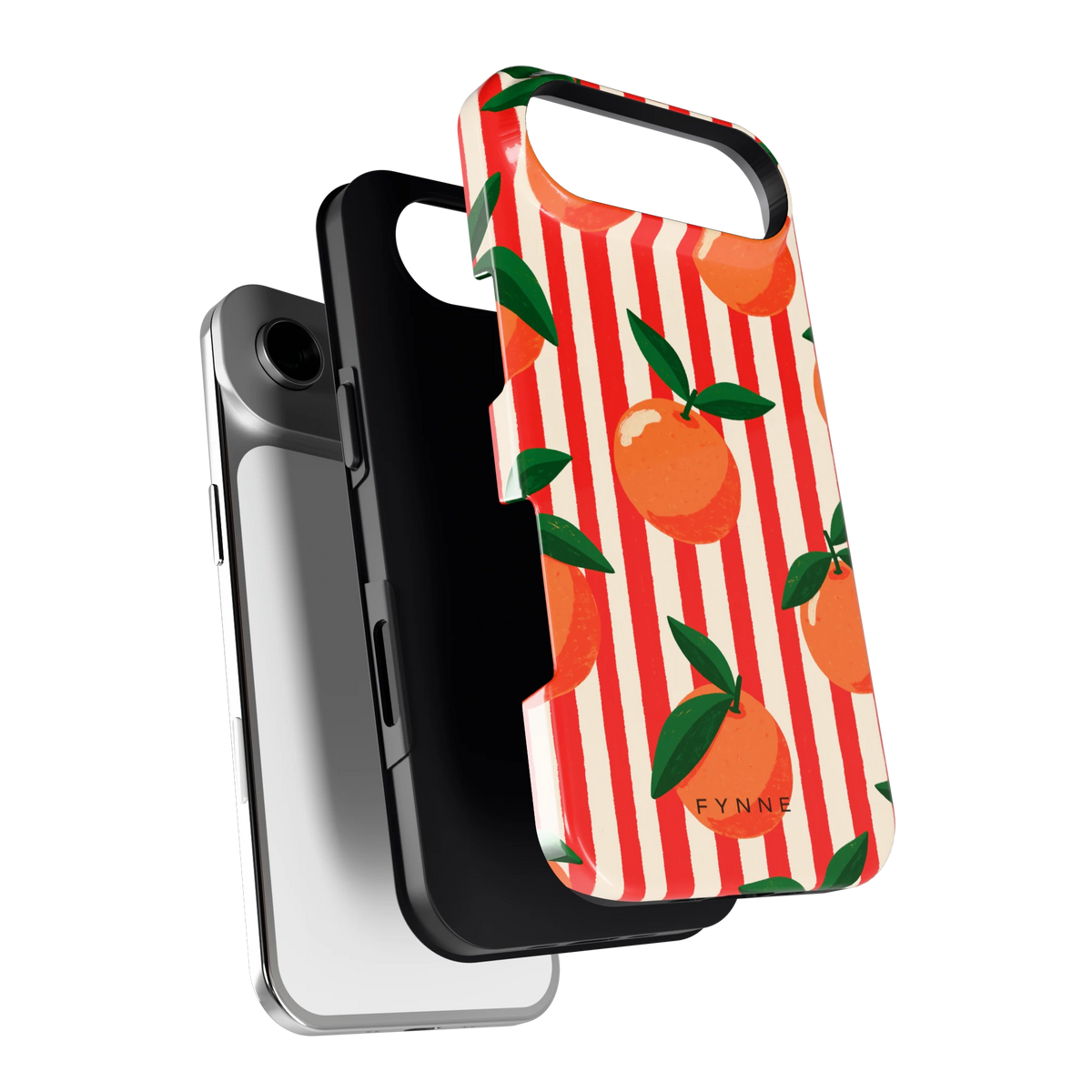 Gestreepte sinaasappels hoesje voor iPhone Air, los van de telefoon