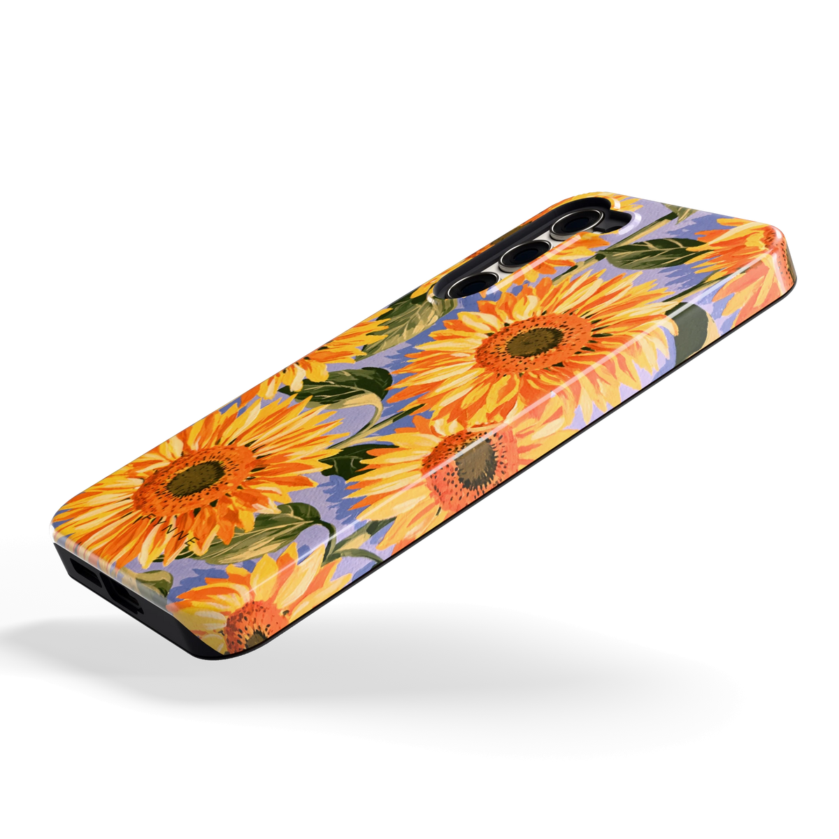 Zonnebloemenveld hoesje voor Galaxy S23+, schuin
