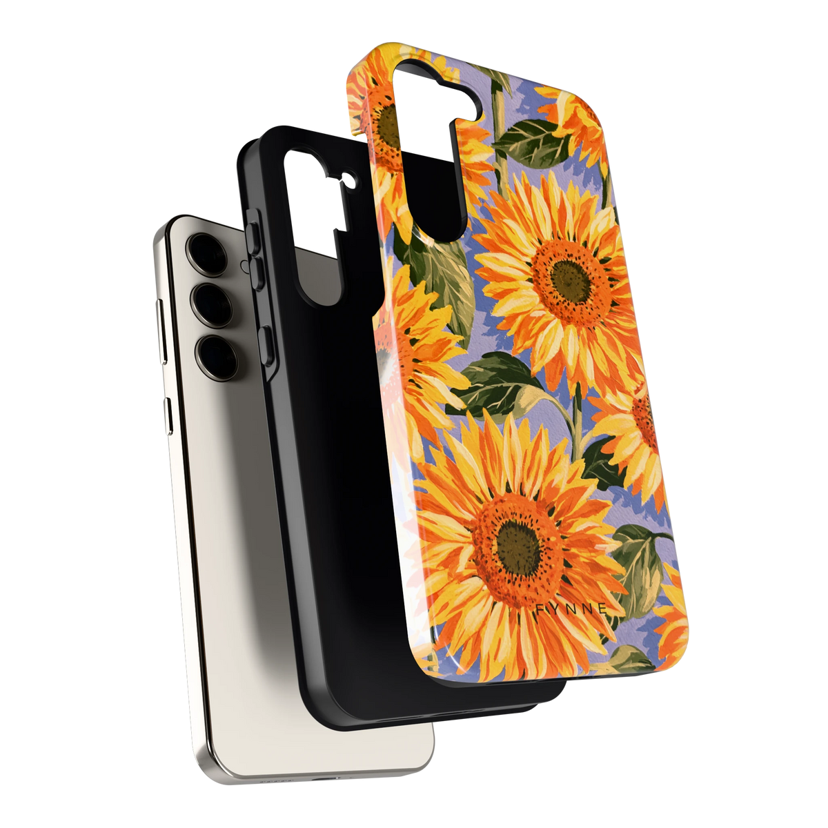 Zonnebloemenveld hoesje voor Galaxy S23+, los van de telefoon