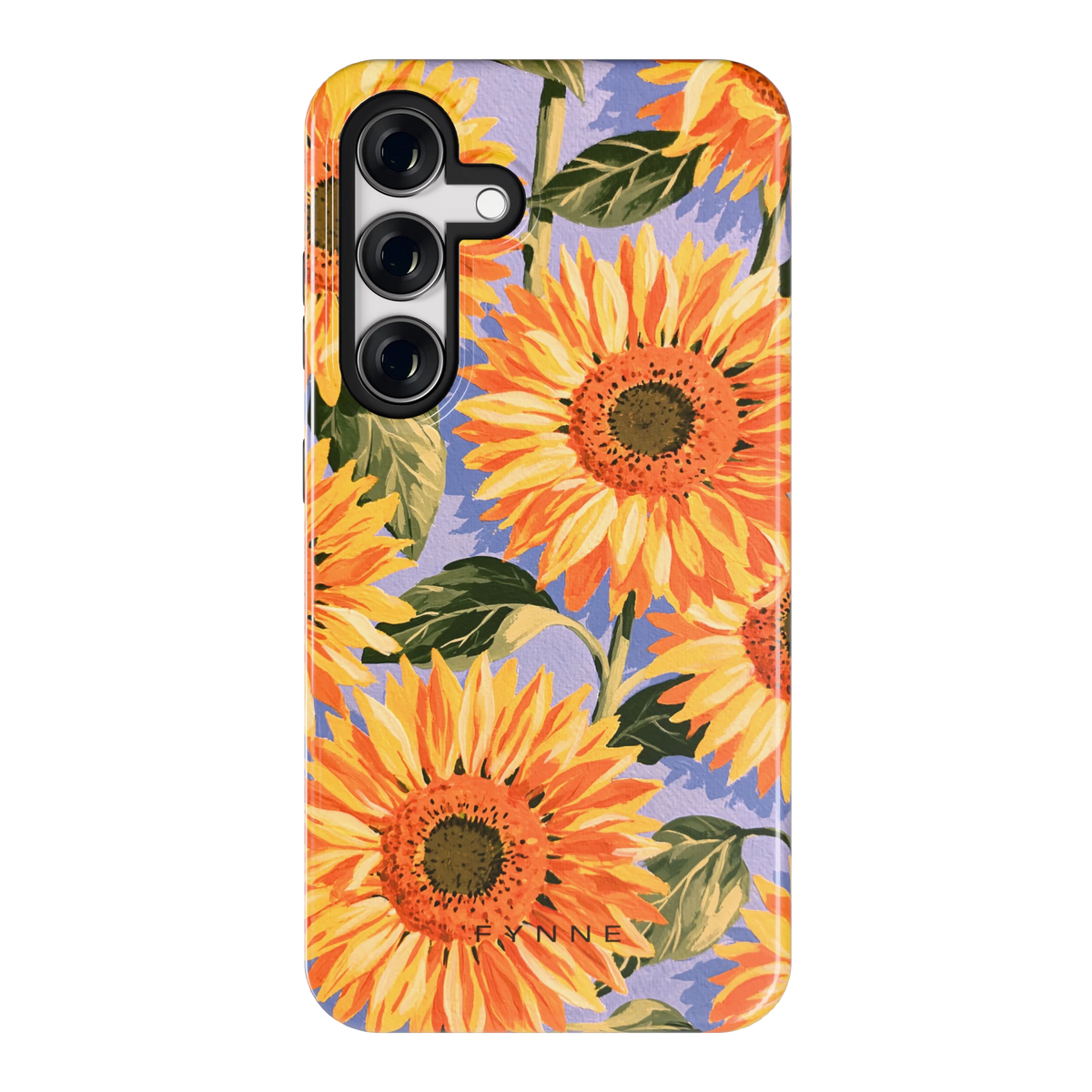 Zonnebloemenveld hoesje voor Galaxy S24, achterkant